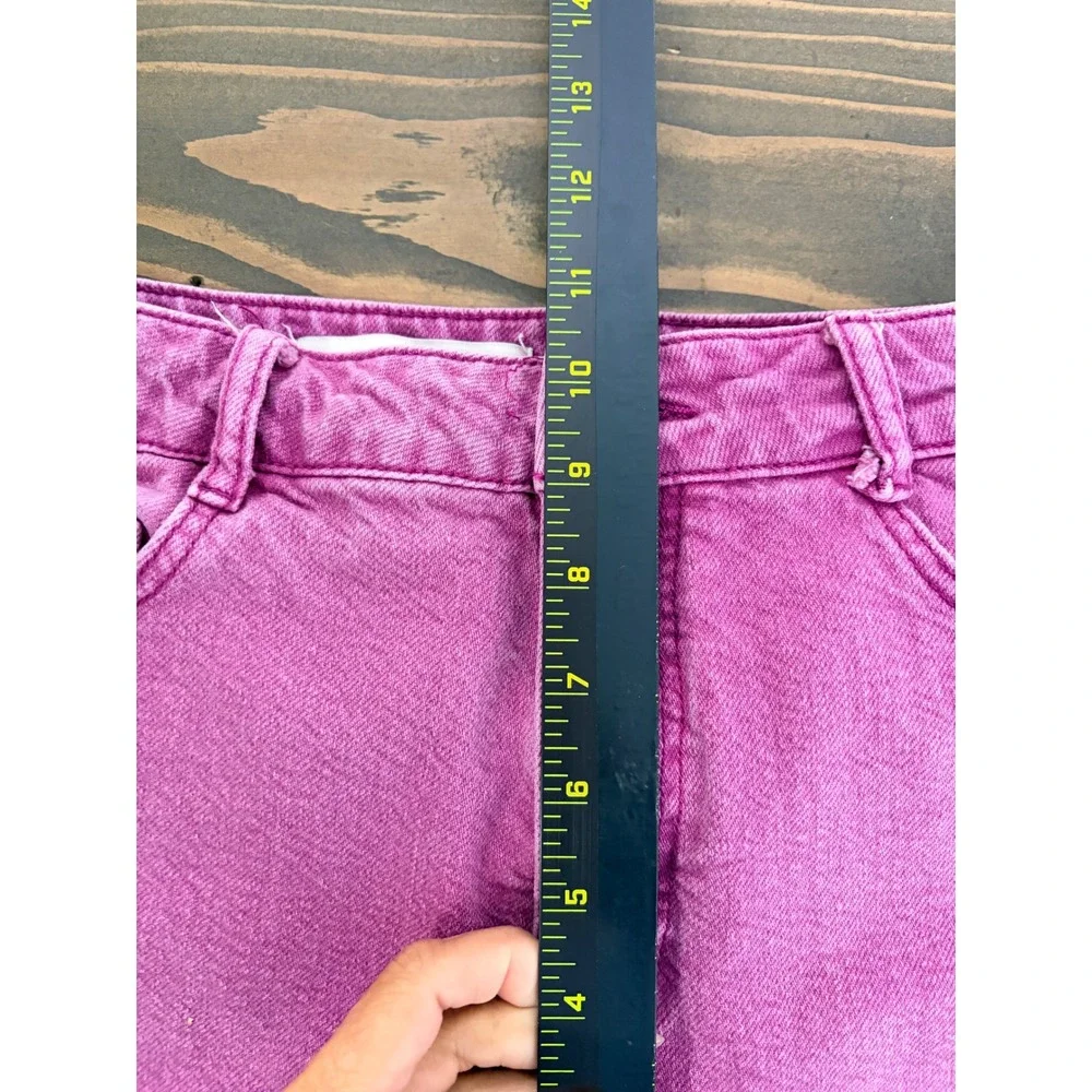 Anthropologie Pilcro Cut Off Jean Shorts Women 26 Purple Mid Rise Pockets - Picture 11 of 14